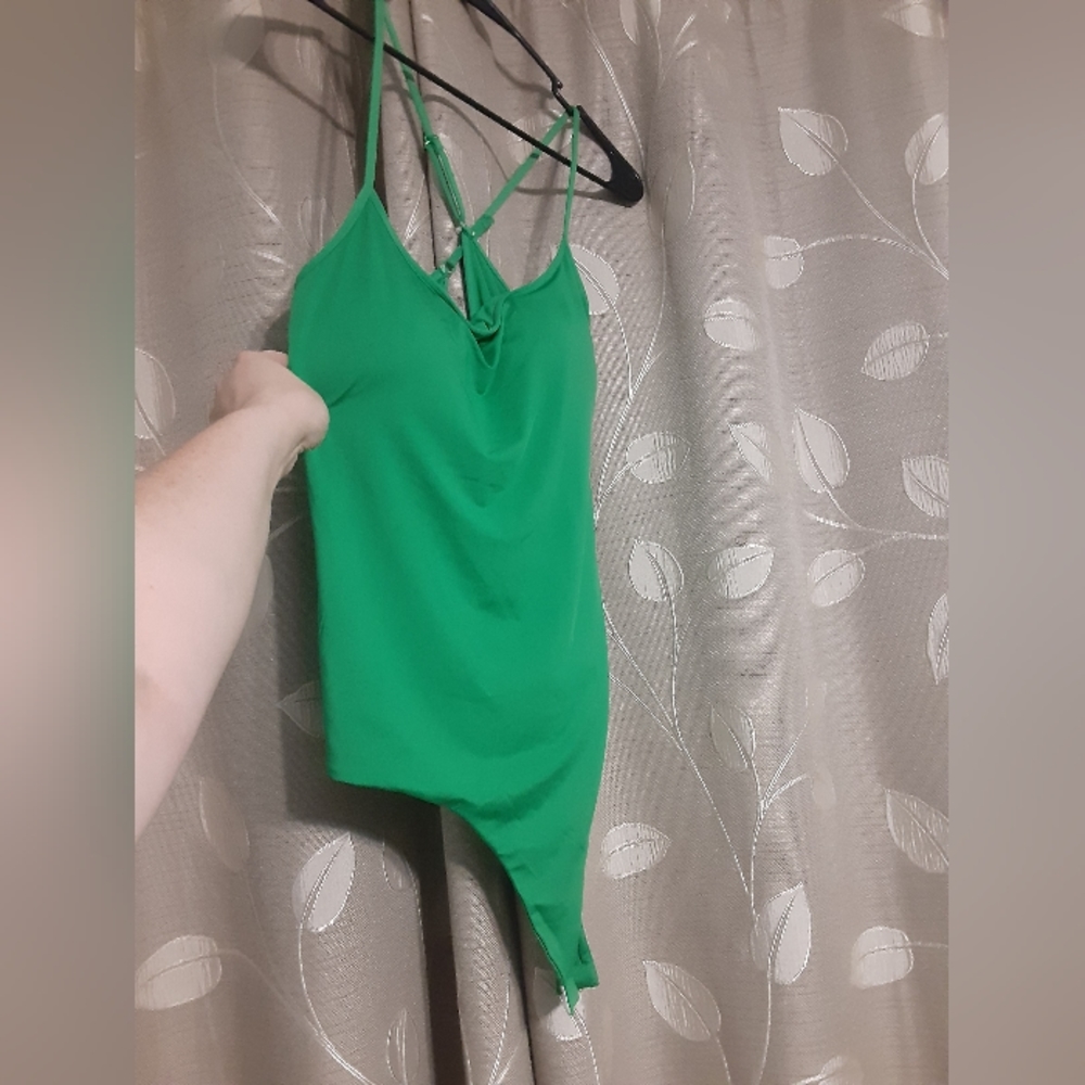 Klassy Network Green XXXL Low Crossed Back Bramisuit
